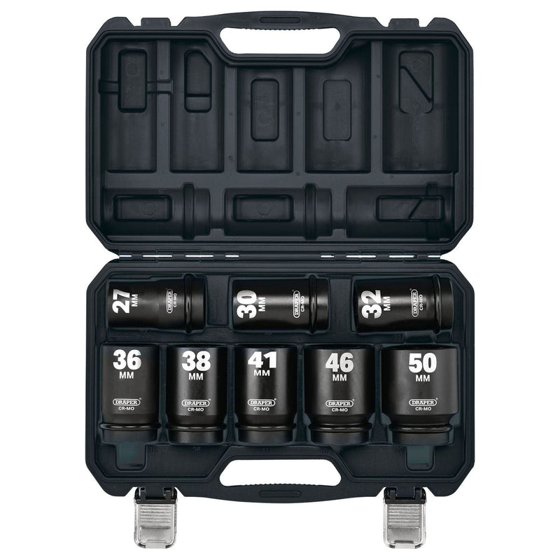 Draper Draper HI-TORQ Metric Deep Impact Socket Set, 1" Sq. Dr. (8 Piece) Draper - Town Tools