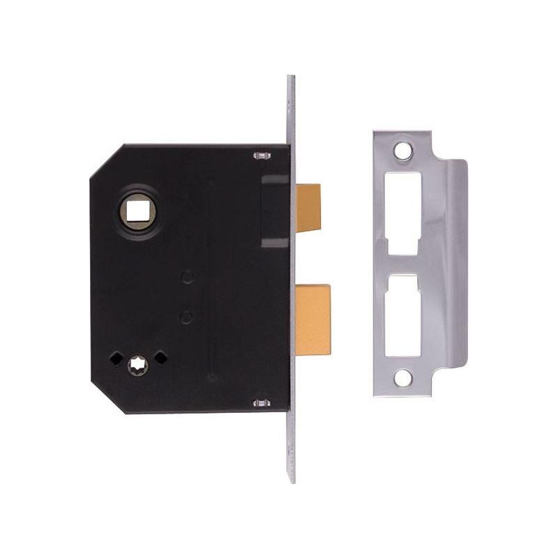 Union 2294 Mortice Bathroom Lock Polished Brass 76mm 3in Visi UNION - RockBottom Northampton