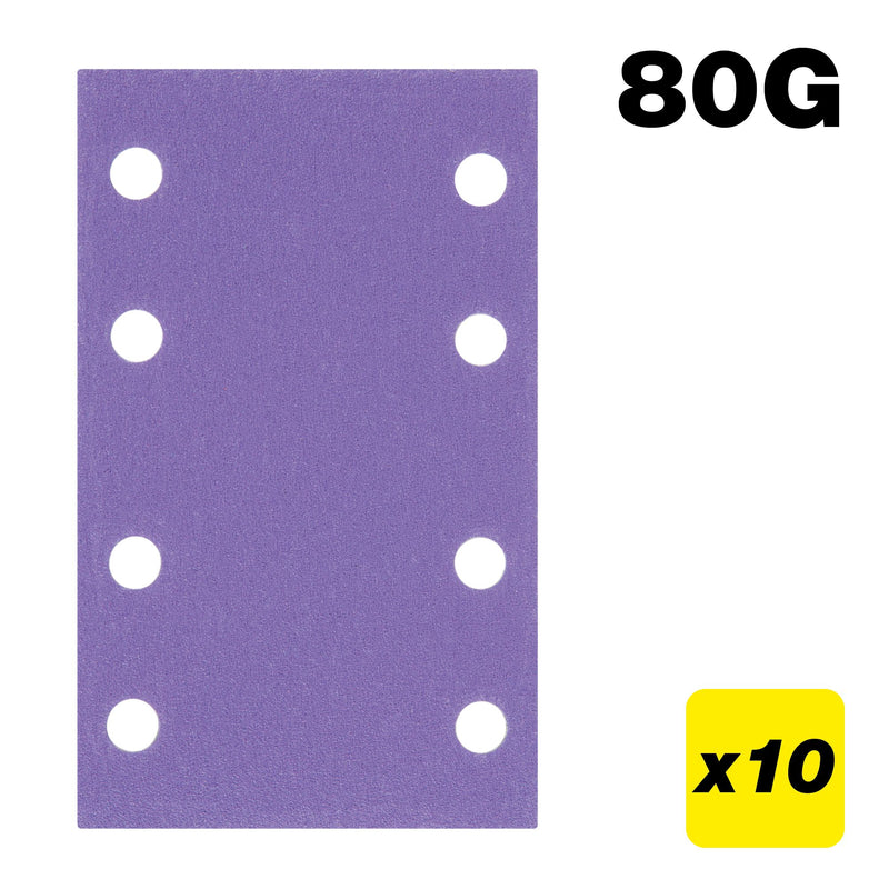 AB/133/80Z - 80 x 133mm 80G Sanding Pad, 10 Pack