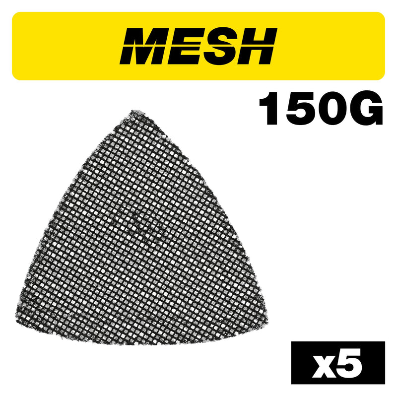 AB/OSC/150M - Mesh Delta Sanding Sheet 5pc 93mm 150 grit