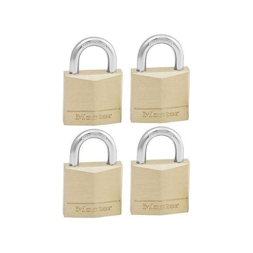 Master Lock Solid Brass 30mm Padlock 4-Pin - Keyed Alike x 4 Master Lock - RockBottom Northampton
