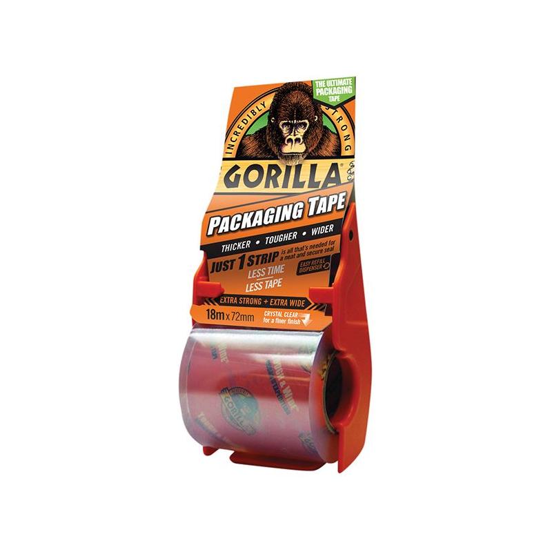 Gorilla Glue Gorilla Packaging Tape 72mm x 18m Dispenser Gorilla Glue - RockBottom Northampton