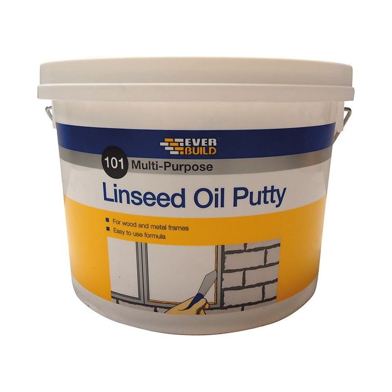 Everbuild Sika 101 Multi-Purpose Linseed Oil Putty Natural 5kg Everbuild Sika - RockBottom Northamptin