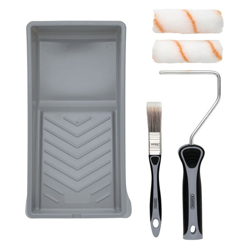 Draper Medium Pile Polyester Paint Roller and Brush Set with Soft Grip (5 Piece) Draper - Town Tools