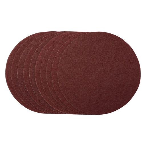 Draper Sanding Discs, 180mm, Hook & Loop, 80 Grit, (Pack of 10) 55204 Draper - Town Tools 