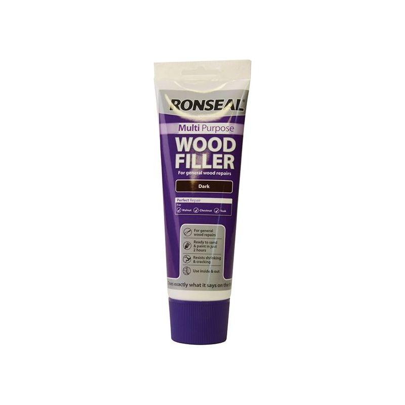 Ronseal Multipurpose Wood Filler Tube Dark 325g Ronseal - RockBottom Nothampton