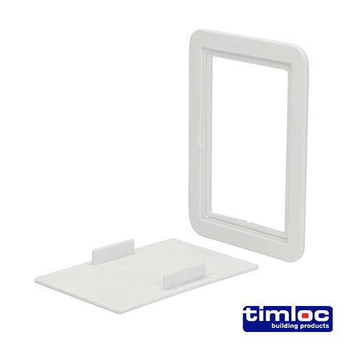 Timloc Access Panel Plastic Clip Fit White