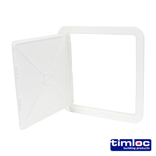 Timloc Access Panel Plastic Hinged White - mm