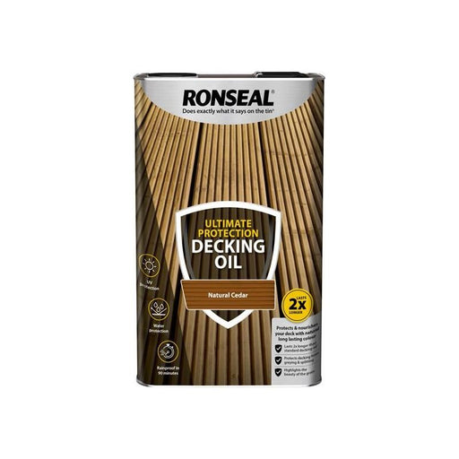 Ronseal Ultimate Protection Decking Oil Natural Cedar 5 litre Ronseal - RockBottom Nothampton