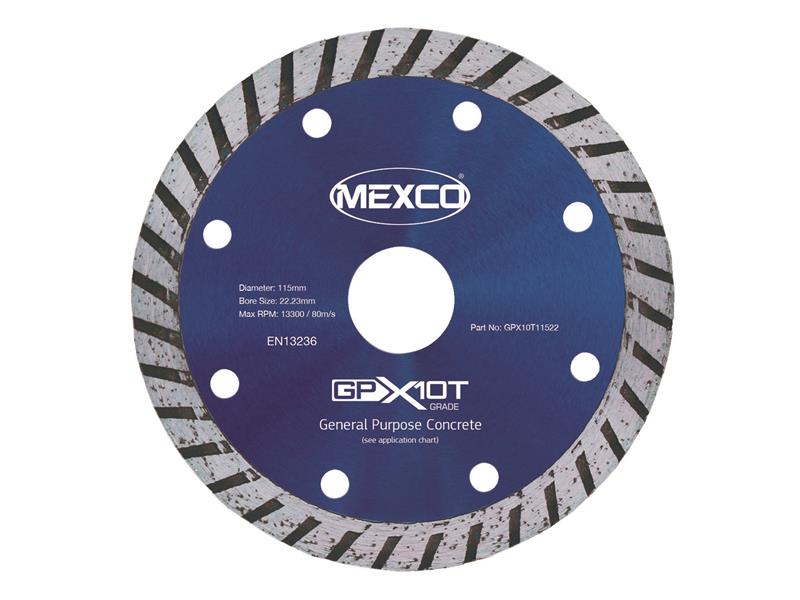 MEXCO - GP Concrete Turbo Diamond Blade 115 x 22mm