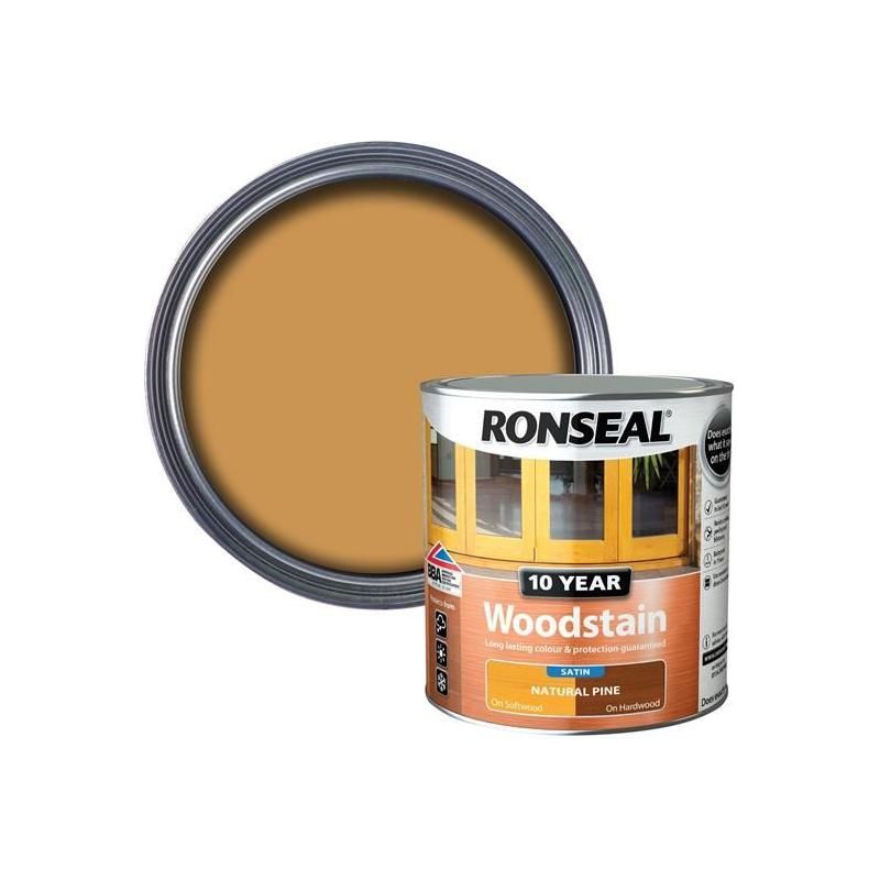 Ronseal 10 Year Woodstain Natural Pine 750ml Ronseal - RockBottom Nothampton