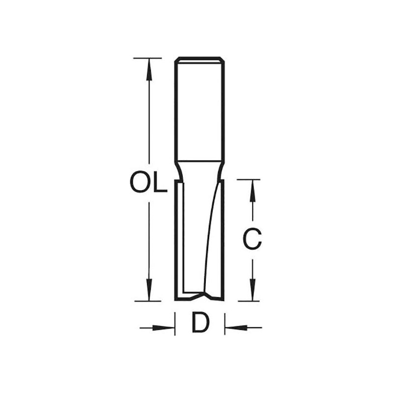 Trend 3/75 x 1/2 TCT Two Flute Lockjig Cutter 12.0 x 63mm Trend - RockBottom Northampton