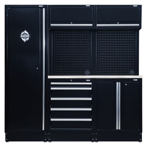 Draper BUNKER Modular Storage Combo with Stainless Steel Worktop (11 Piece) Draper - Town Tools 