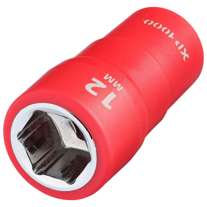 Draper XP1000 VDE Socket, 1/4" Sq. Dr., 12mm Draper - Town Tools