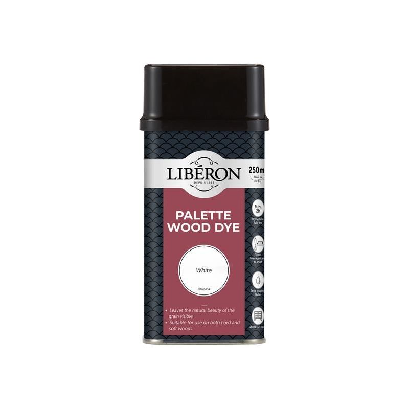 Liberon Palette Wood Dye White 250ml Liberon - RockBottom Northampton