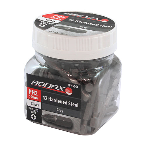 TIMCO Phillips Driver Bit S2 Grey — Small Jar