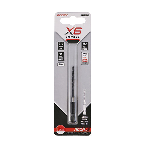 TIMCO X6 HSS Impact Drill Bits