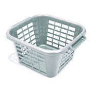 Addis 24 Litre Square Laundry Basket, Metallic - 505977 - Ideal for Laundry Storage