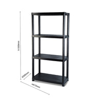 ADDIS 4 Shelf Plastic Storage Unit - Black 516571B&Q
