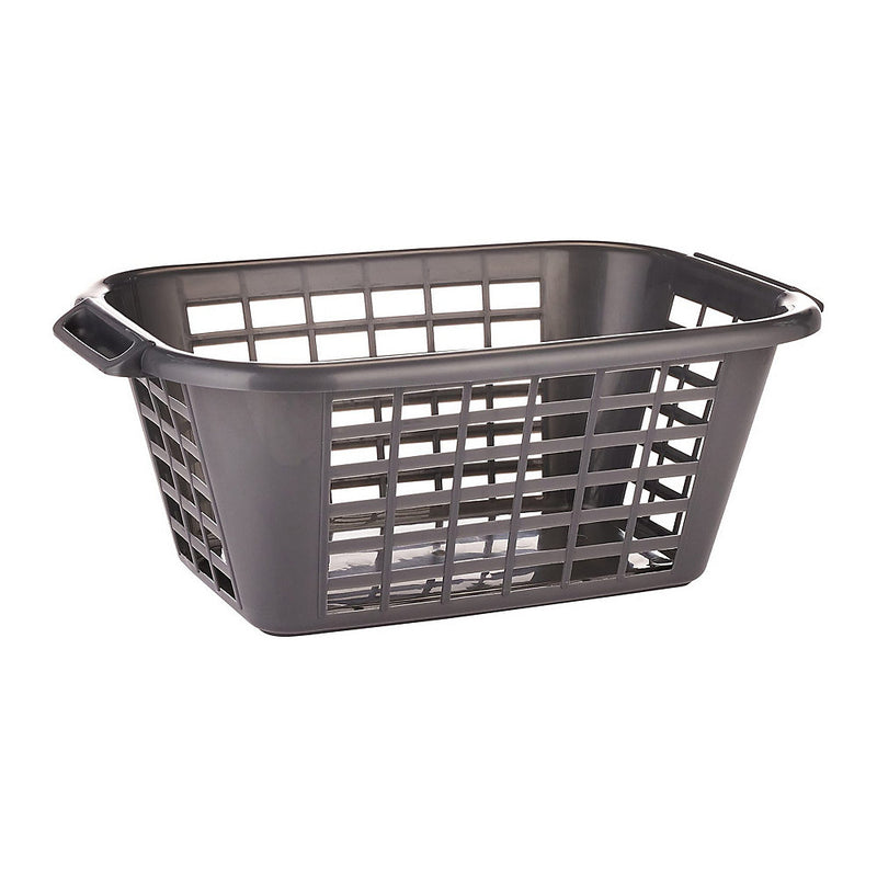 Addis 40 Litre Laundry Basket - Heavy Duty Plastic, Metallic - 510607