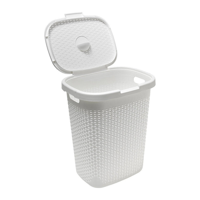 Addis 50 Litre Calico Faux Rattan Hamper - 515153 - Stylish Storage Solution