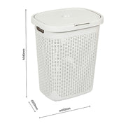 Addis 50 Litre Calico Faux Rattan Hamper - 515153 - Stylish Storage Solution