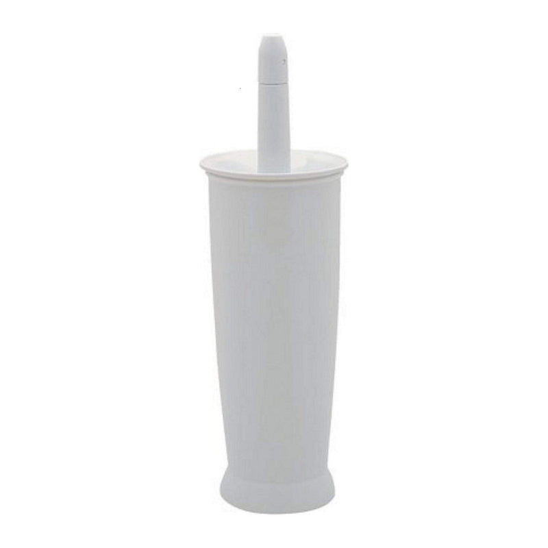 Addis Closed Toilet Brush Set, Plastic, White - 510284 - Ideal for Modern Bathrooms