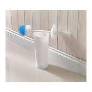 Addis Closed Toilet Brush Set, Plastic, White - 510284 - Ideal for Modern Bathrooms
