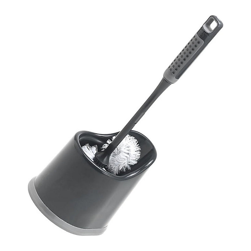 Addis ComfiGrip Toilet Brush And Holder Set - Graphite - 517707 - Essential Bathroom Tool