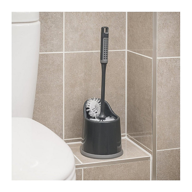 Addis ComfiGrip Toilet Brush And Holder Set - Graphite - 517707 - Essential Bathroom Tool
