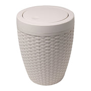 Addis Faux Rattan Round Bathroom Bin - 515799