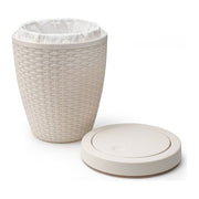 Addis Faux Rattan Round Bathroom Bin - 515799