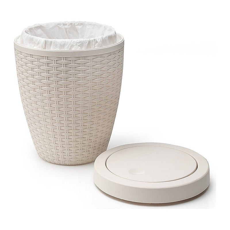 Addis Faux Rattan Round Bathroom Bin - 515799