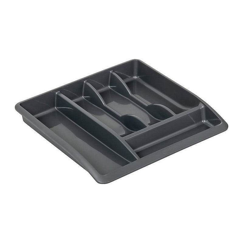 Addis Plastic Drawer Organiser, Metallic, 40 x 38.5 x 6 cm - 510855 - Perfect for Organising Drawers