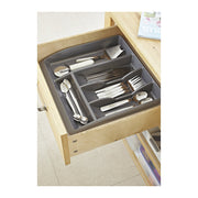 Addis Plastic Drawer Organiser, Metallic, 40 x 38.5 x 6 cm - 510855 - Perfect for Organising Drawers