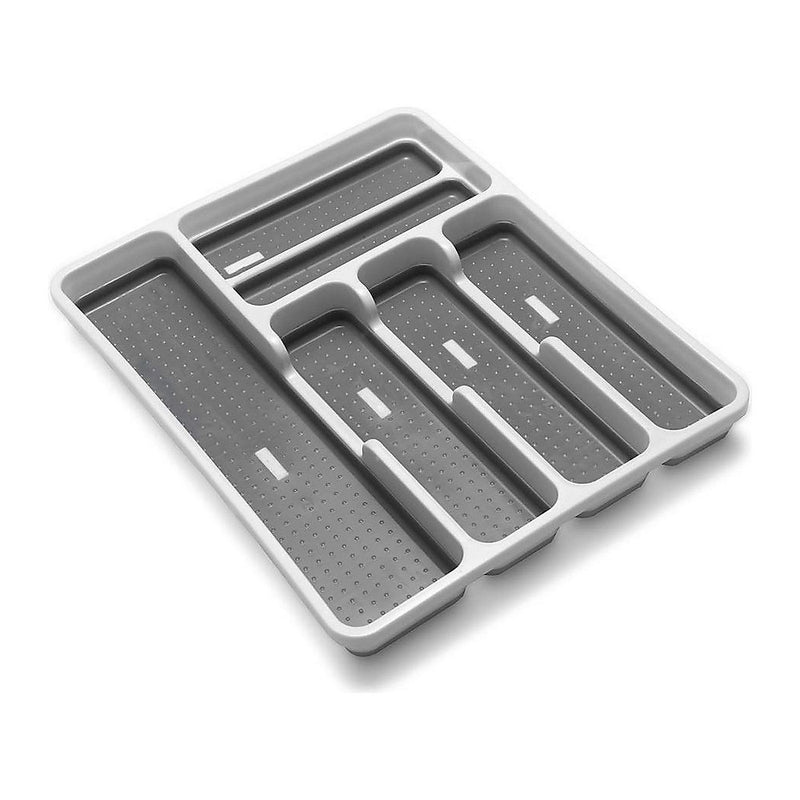 Addis Premium Soft Touch 6 Compartment Cutlery Drawer Organiser Tray - 506988 - Perfect for Organising Drawers