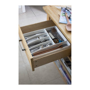 Addis Premium Soft Touch 6 Compartment Cutlery Drawer Organiser Tray - 506988 - Perfect for Organising Drawers