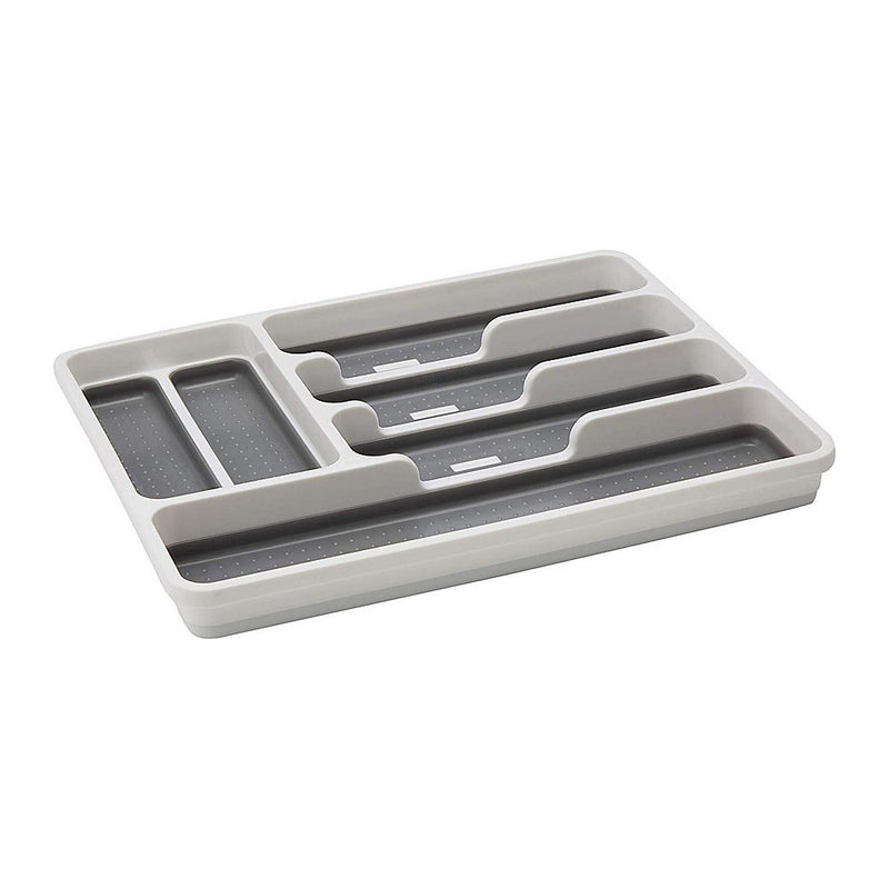 Addis Premium Soft Touch 6 Compartment Cutlery Drawer Organiser Tray - 506988 - Perfect for Organising Drawers