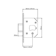 Yale Locks PM562 Hi-Security BS 5 Lever Mortice Deadlock 81mm 3in Polished Brass Yale Locks - RockBottom Northampton
