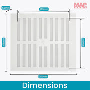 Adjustable 9x9 Louvre With FlyScreen White