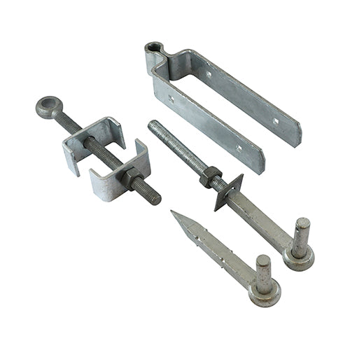 TIMCO Adjustable Gate Hinge Set Hot Dipped Galvanised