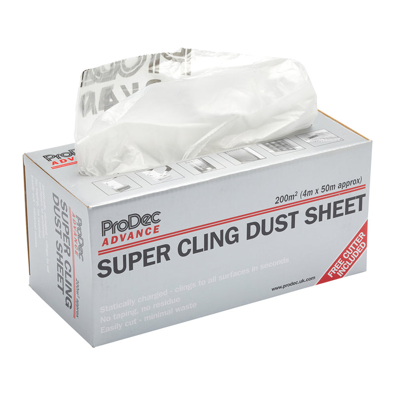 ProDec Advance 200sqm Super Cling Polythene Dust Sheet Roll