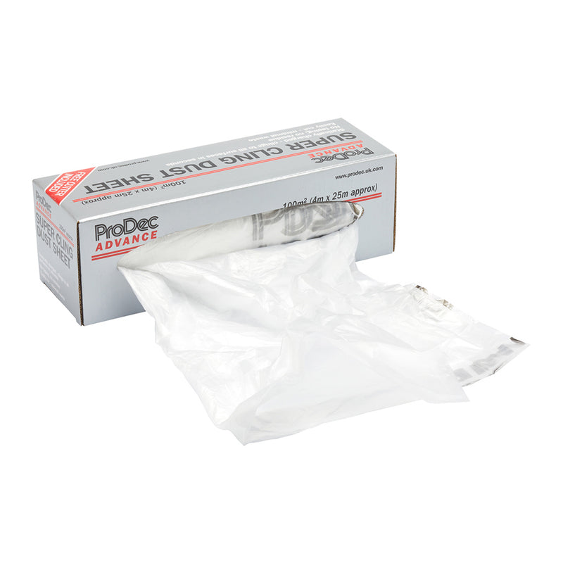 ProDec Advance 100sqm Super Cling Polythene Dust Sheet Roll