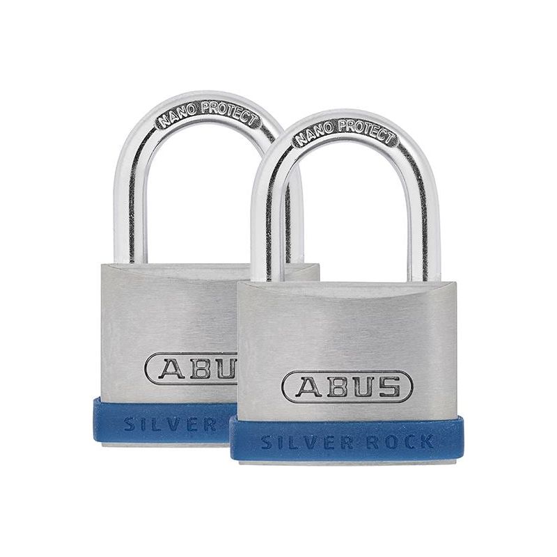 Abus Mechanical 40mm Silver Rock™ 5 Padlock Twin Pack ABUS Mechanical - RockBottom Northampton 