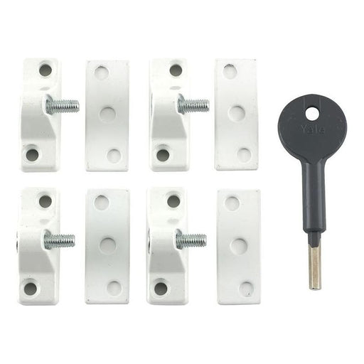 Yale Locks 8K118 Economy Window Lock White Finish Pack of 4 Visi Yale Locks - RockBottom Northampton