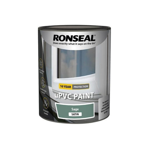 Ronseal uPVC Paint Sage Satin 750ml Ronseal - RockBottom Nothampton