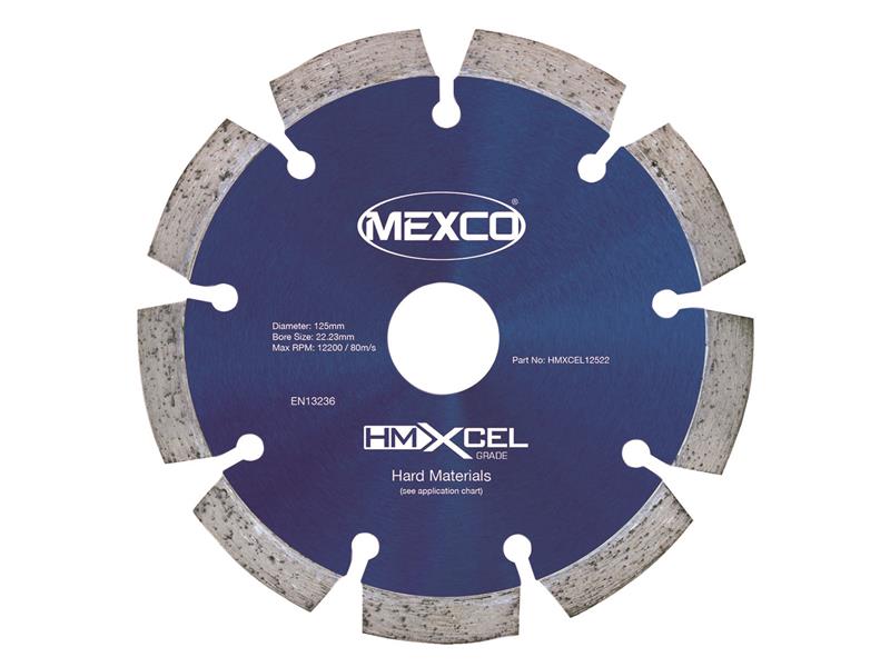 MEXCO - XCEL Grade Hard Materials Diamond Blade 125 x 22mm