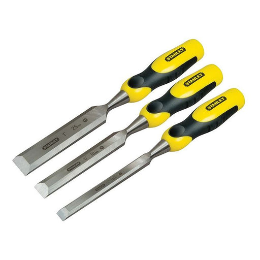 Stanley® Hand Tools DYNAGRIP™ Bevel Edge Chisel with Strike Cap Set, 3 Piece STANLEY® Hand Tools - RockBottom Nothampton