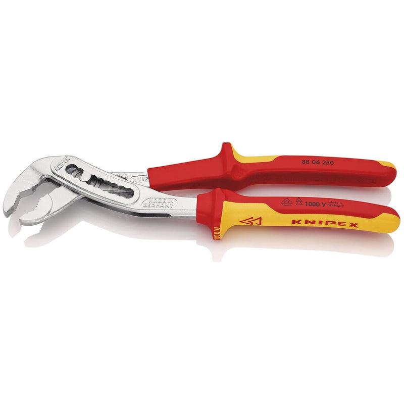 Knipex 88 06 250 SB VDE Insulated Alligator Water Pump Pliers, 250mm Draper - Town Tools