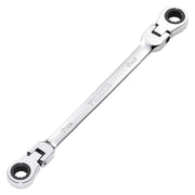 Draper HI-TORQ Metric Flexible Head Double Ring Ratchet Spanner, 8 x 9mm Draper - Town Tools